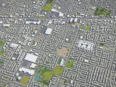 Orem - 3D City Model Low-poly 3D model