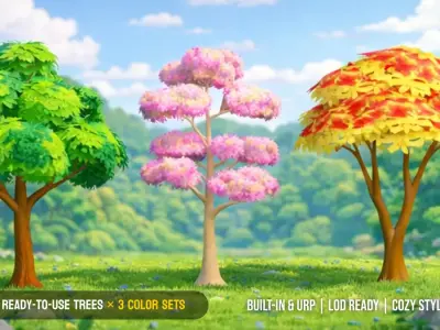 Cozy Style - Tree Pack Low-poly 3D model