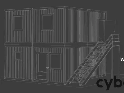 Container House Low-poly 3D model