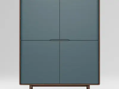 Wooden Highboard 3D Model Artisan Invito Highboard 3D model