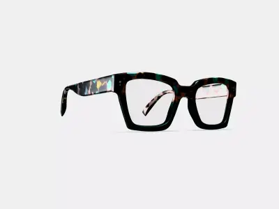 Sonia Eyeglasses in Aventurine Tortoise Fade 3D model