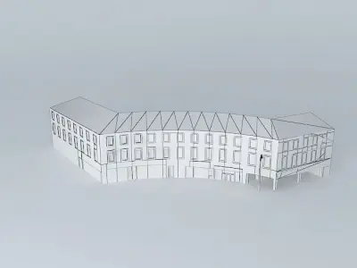 Building the door of Paris Free 3D model