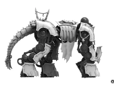 Centaur knight conversion kit - Chaos armour pack only 3D print model