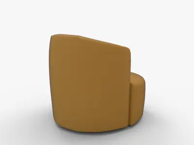 Rue Swivel Chair Citronella Velvet 3D model