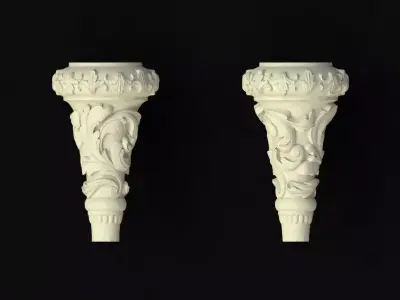 leg High quality 3d models for processing on a cnc machine  3D model 19