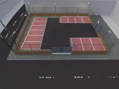 hospital parking area 3D print model