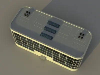 Futuristic City Building 2 Low-poly 3D model