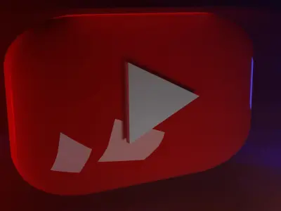 Youtube Logo For Blender Free Free 3D model