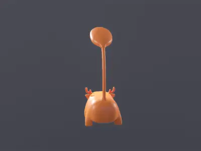 Deer Desk Lamp Cute  Low-poly 3D model