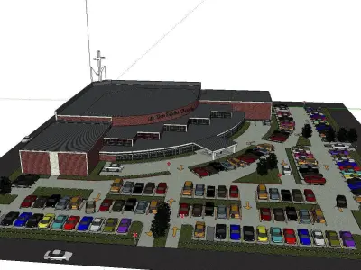 Architecture-Religion-God-Culture-Temple-078 church building ... 3D model