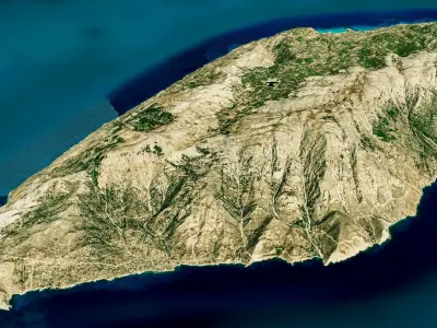 Icaria island 3d model terrain 3D model