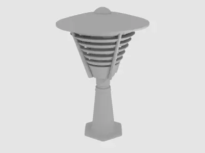  502 Garden Light  Low-poly 3D model