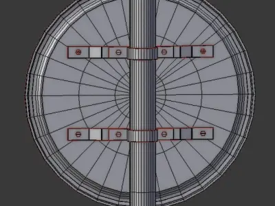 Compulsory Left turn ahead Low-poly 3D model