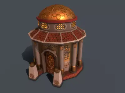 Ancient Altar Low-poly 3D model