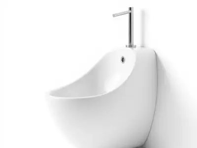 Modern White WallMounted Sink model pack Low-poly 3D model