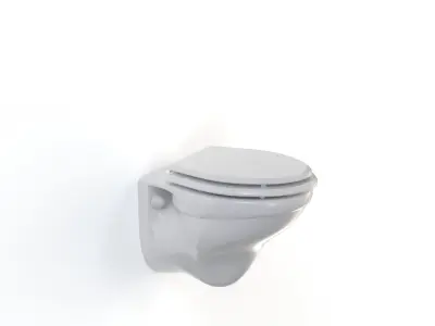 Compact Wall Mounted Toilet  3D model