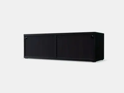 BESTA Shelf unit with glass doors 4 3D model purchase
