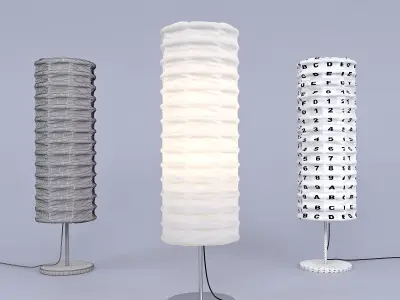 Set of floor lamps 3D model