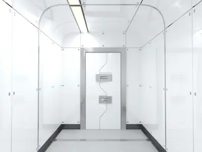 Futuristic Sci-Fi Corridor 002 3D model