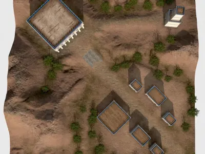 Persian Historical Buildings Low-poly 3D model