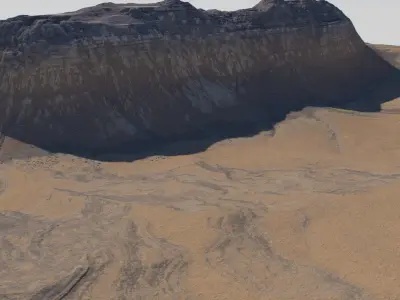 Landscape Rock Desert Low-poly 3D model