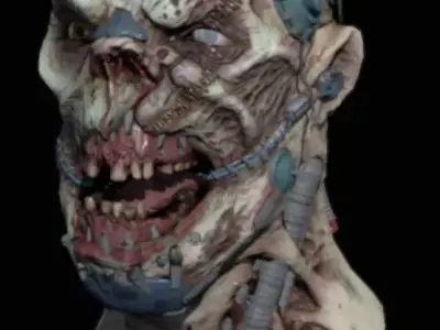 Beast Bust Low-poly 3D model