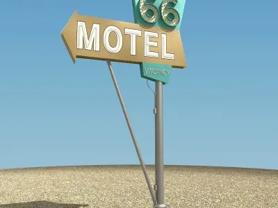 Motel Sign Free 3D model