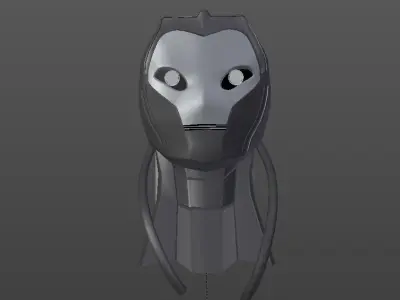 Low Poly Robot Head Low-poly 3D model