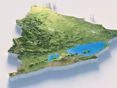 Nicaragua Terrain Country 3D model