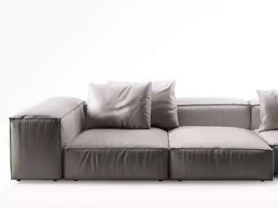 Extrasoft C modern sectional sofa 3D model