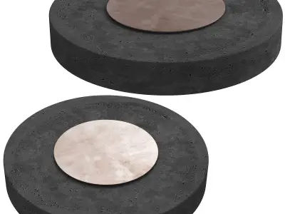 035 Travertine BBQ Dark 00 3D model