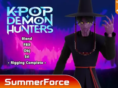 Demon Jinu Saja - KPop Demon Hunters 3D model