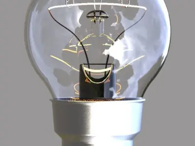 Incandescent Lamp 3D print model