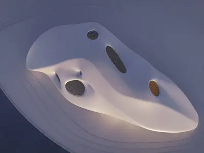 Futuristic building 35 3D model