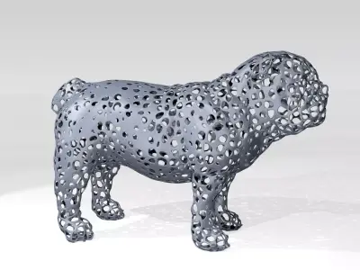 Bulldog Voronoi 3D model