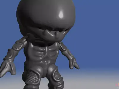 Xenomorph Alien Baby   Posable 3D model
