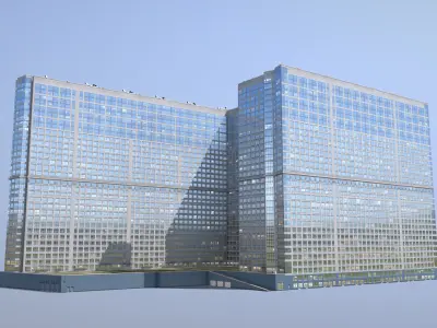 MSK Building 23 airbus Low-poly 3D model