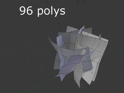 Shrub bush Low-poly 3D model