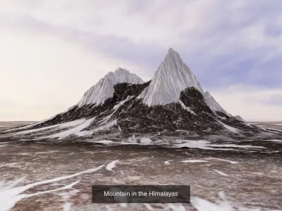 Mountains of different climatic zones 3D Model Pack