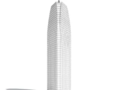 Triangle Skyscraper 3D Model 3D model