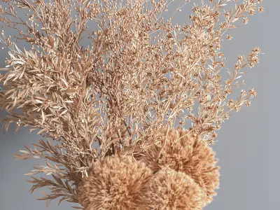 plants bouquet vase 04 3D model