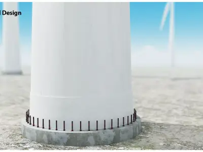 Animated Windmill 3D Model 3D model