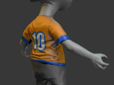 Alien Kid Low-poly 3D model