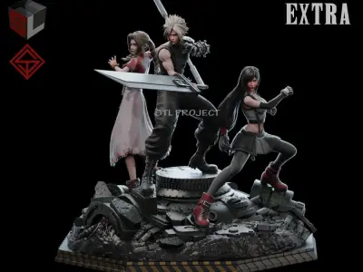 Final Fantasy VII Diorama 3D print model