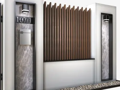Modern fence 05 3D model