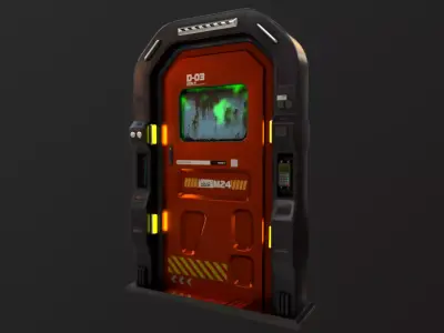 Sci Fi Access Door Low-poly 3D model