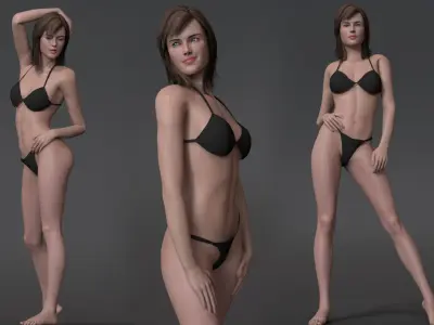 Female Base Maya 2018 Rig 3D model