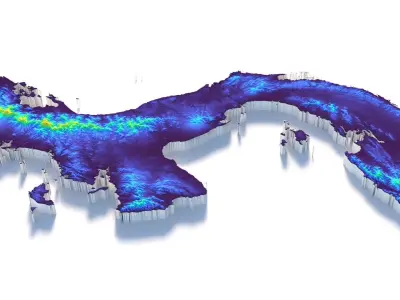 Panama Terrain Country 3D model