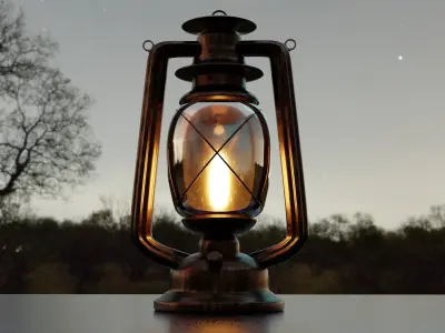 night lantern Free low-poly 3D model