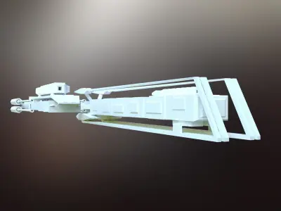 6 Sci-Fi War spaceships collection Low-poly 3D model